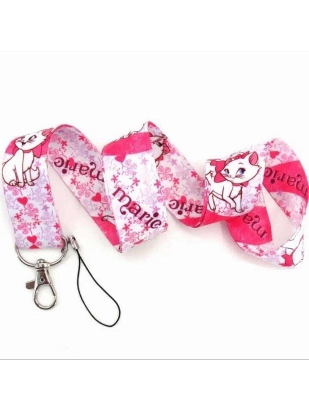 Aristocats Marie Lanyard Keychain Badge ID Card Key Holder, Kawaii Disney Cat - Picture 3 of 3